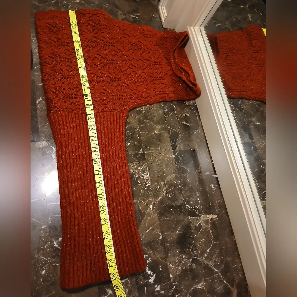 a.n.a Women's Rust V-Neck Sweater - Picture 10 of 11